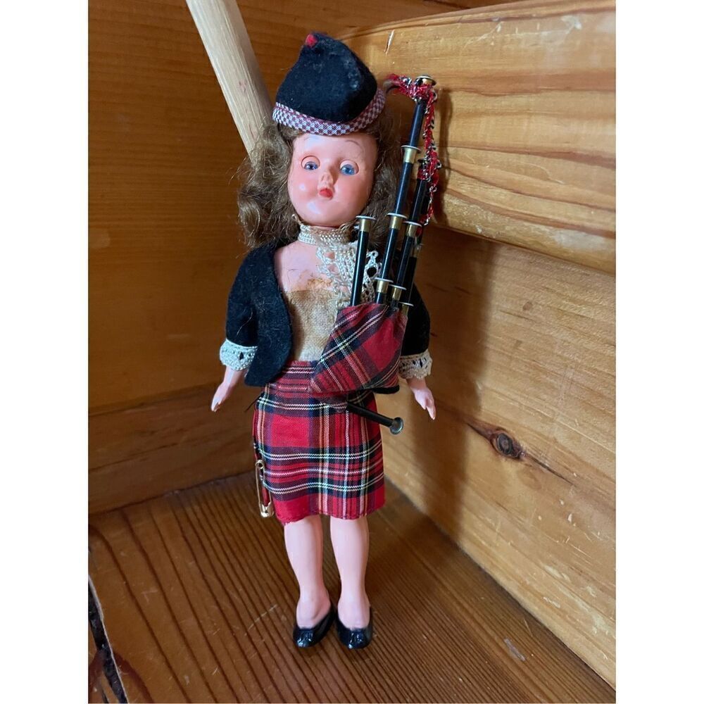 Vintage, 1950s, Scottish Folk Doll